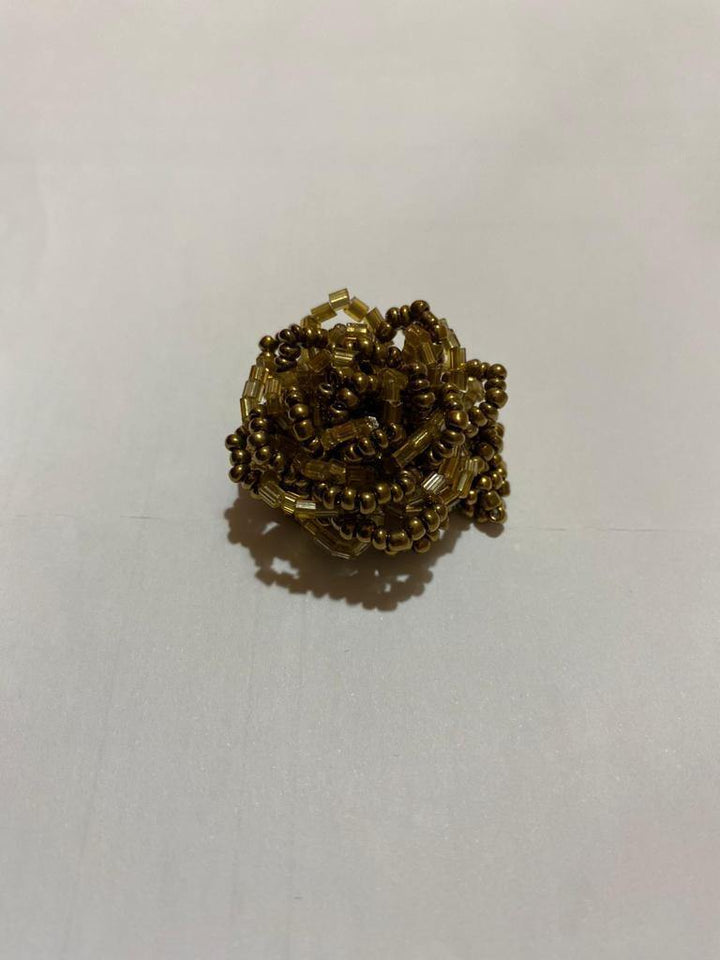 Anello Perline Fiore - oro - Bijondo