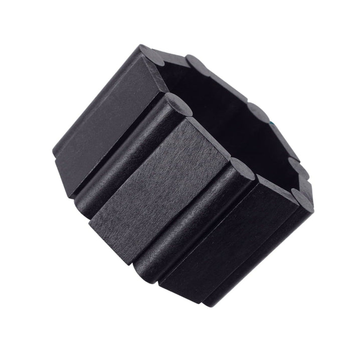 Bracciale Legno grande elasticizzato Naxos - nero - Bijondo