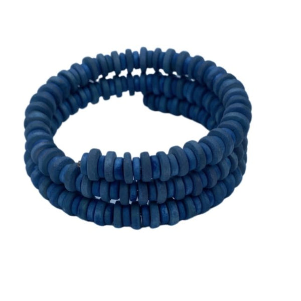 Bracciale legno Jongno 3-ga - celeste - Bijondo