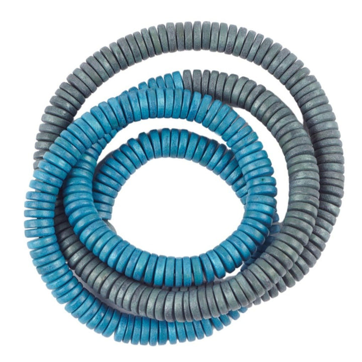 Bracciale Rory legno elastico - azzurro - Bijondo