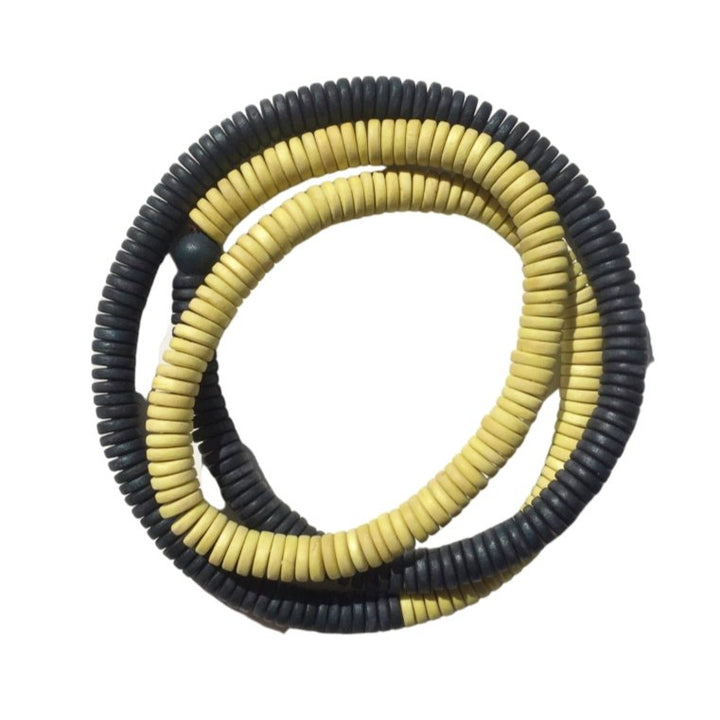 Bracciale Rory legno elastico - giallo - Bijondo