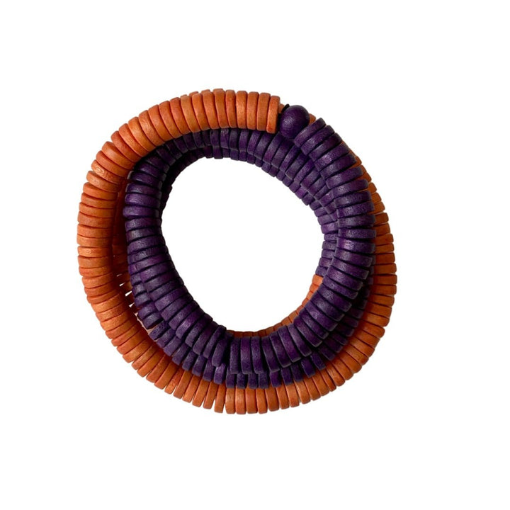 Bracciale Rory legno elastico - glicine - Bijondo