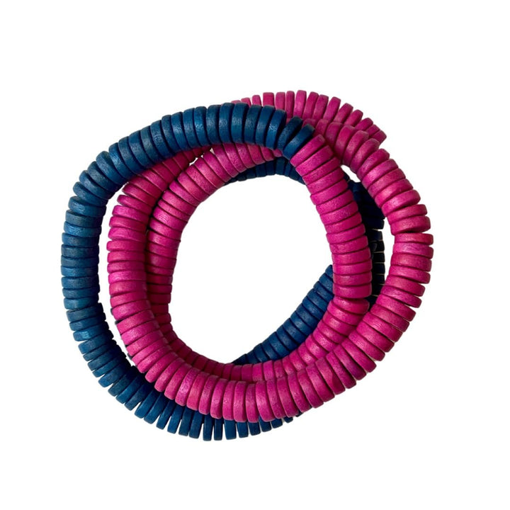 Bracciale Rory legno elastico - glicine - Bijondo