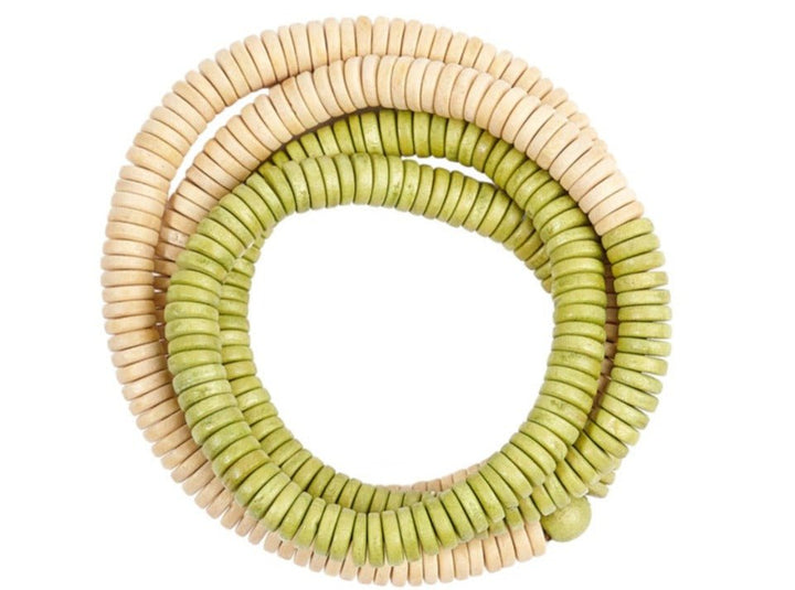 Bracciale Rory legno elastico - verde cactus - Bijondo