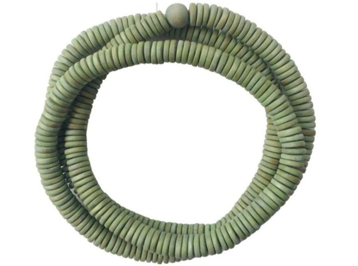 Bracciale Rory legno elastico - verde menta - Bijondo