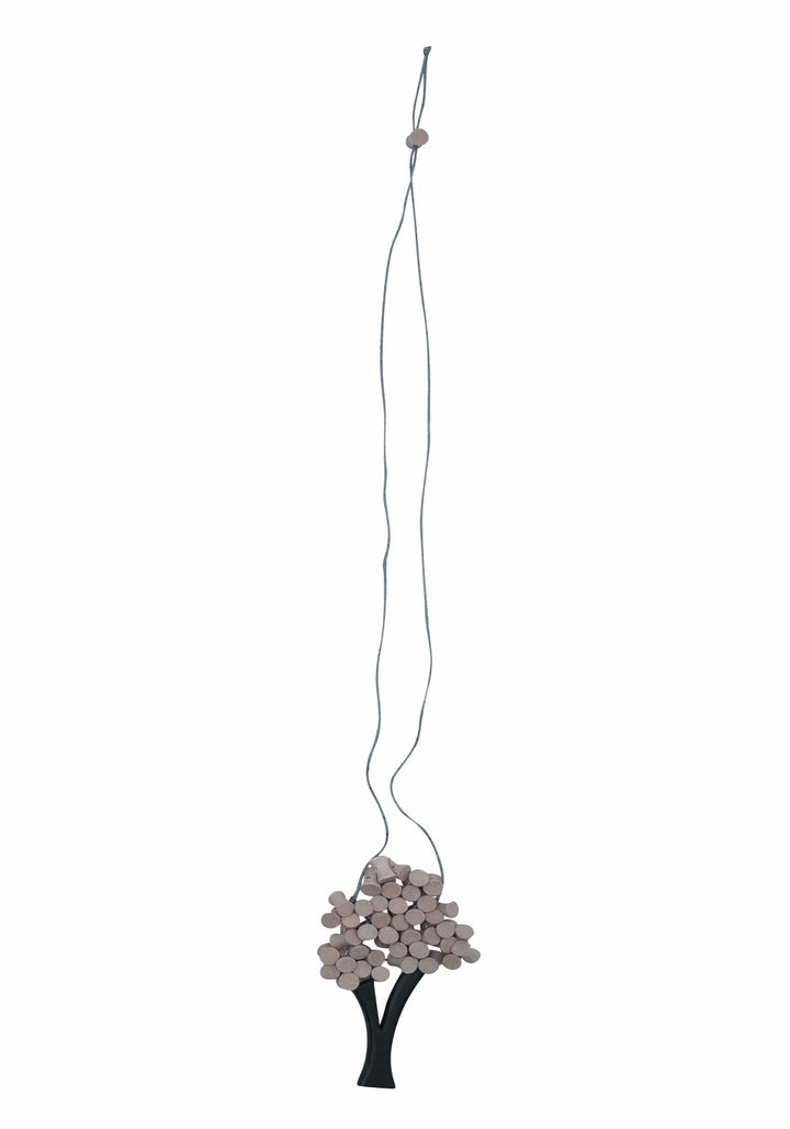 Collana Alberello legno - blu polvere - Bijondo