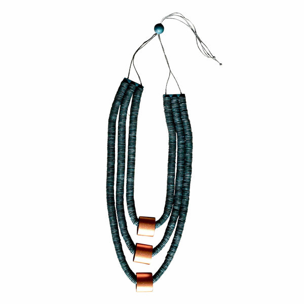 Collana Haiti Metallic - verde - Bijondo