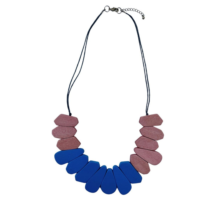 Collana legno corta Old Xuhui - rosa - Bijondo