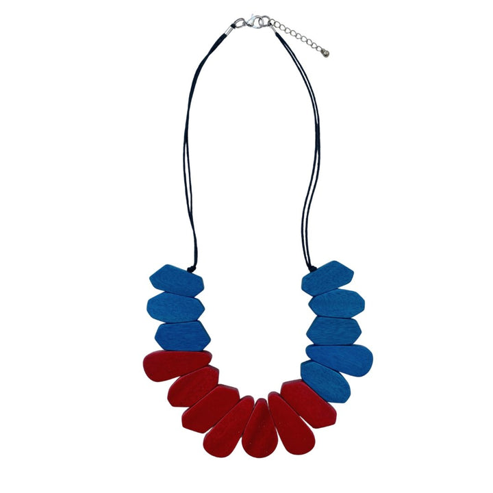 Collana legno corta Old Xuhui - rosso - Bijondo