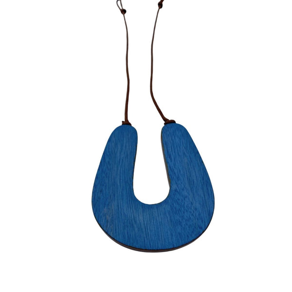 Collana legno Gràcia - celeste - Bijondo