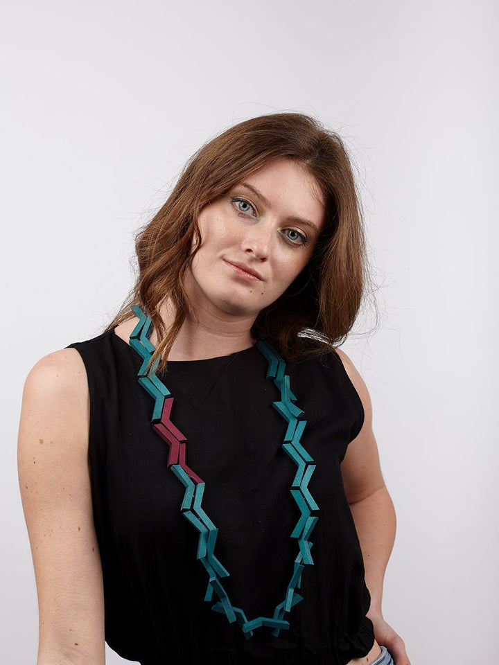 Collana Olivia - petrolio - Bijondo