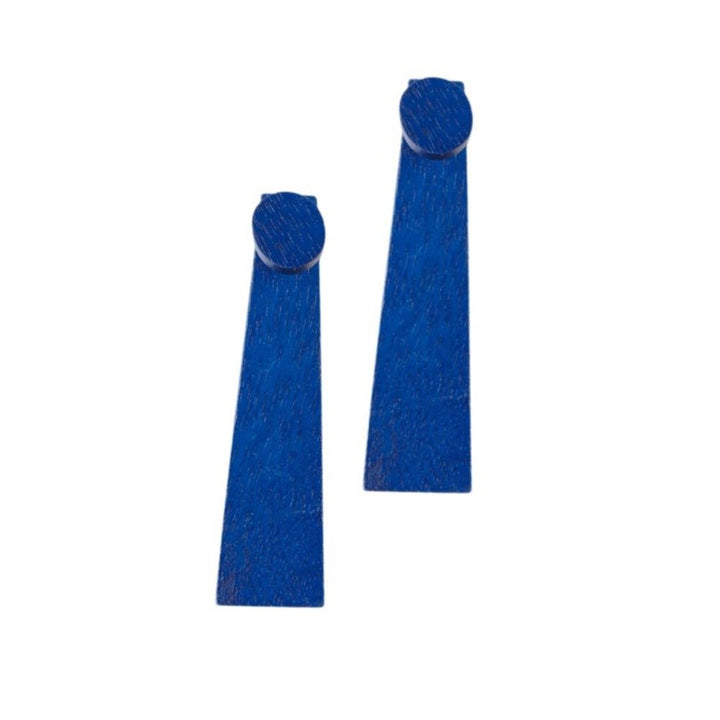 Orecchini Legno doppio lato Alhambra - blu - Bijondo