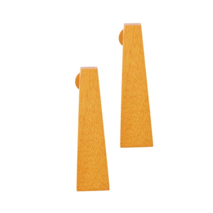 Orecchini Legno doppio lato Alhambra - giallo narciso - Bijondo