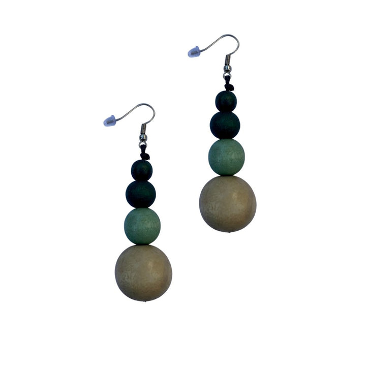 Orecchini legno Dublin 8 - verde - Bijondo