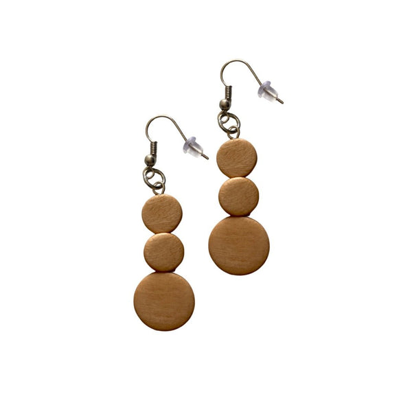 Orecchini legno Katong - beige - Bijondo