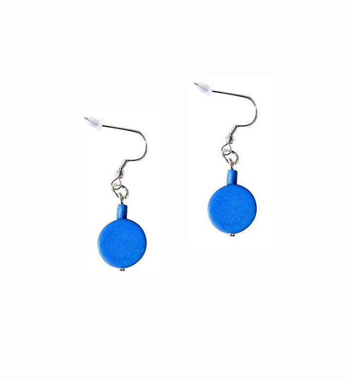 Orecchini Legno Piccoli Italia - blu scuro - Bijondo