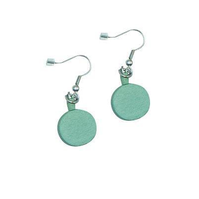 Orecchini Legno Piccoli Italia - verde pastello - Bijondo