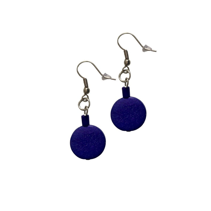 Orecchini Legno Piccoli Italia - viola - Bijondo